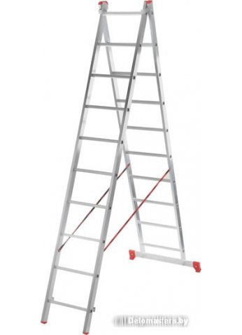 Лестница-стремянка Новая высота NV 222 алюминиевая двухсекционная 2x10 ступеней