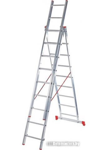 Лестница-стремянка Новая высота NV 223 алюминиевая трёхсекционная 3x6 ступеней