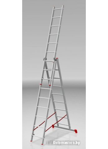 Лестница-стремянка Новая высота NV 223 алюминиевая трёхсекционная 3x9 ступеней