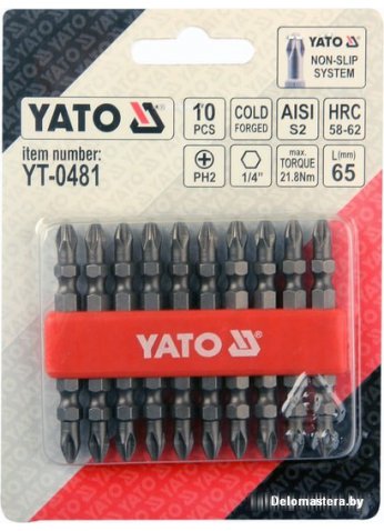 Набор бит Yato YT-0481 (10 предметов)