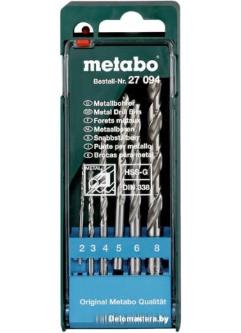 Набор сверел по металлу Metabo 627094000 (6 предметов)