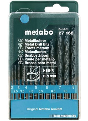 Набор сверел по металлу Metabo 627162000 (13 предметов)
