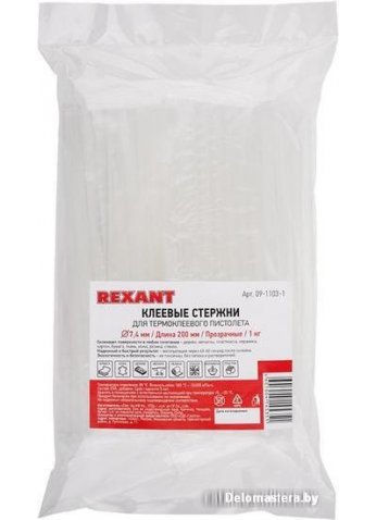 Клеевые стержни Rexant 09-1103-1 (прозрачный)