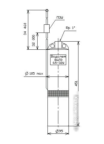 Насос скважинный Водолей БЦПЭ 0,5-32 У
