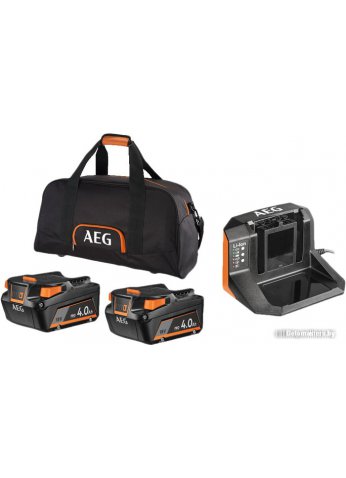 Аккумулятор с зарядным устройством AEG Powertools SETLL1840SLK1 4935479809 (2x18В/4 Ah + 18В, сумка)