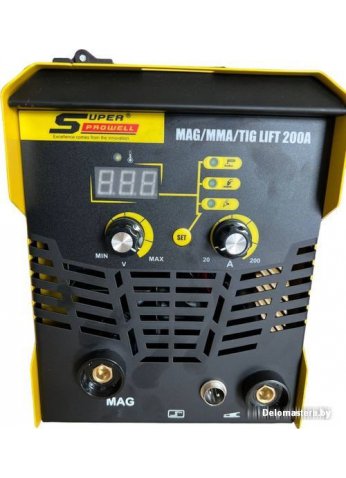 Сварочный инвертор Super Prowell MAG/MMA/TIG Lift 200А (5 кг, без газа, съемный рукав)