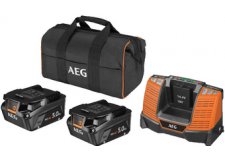 Аккумулятор с зарядным устройством AEG Powertools SETLL1850SHD 4935478945 (2x18В/5 Ah + 18В, сумка)