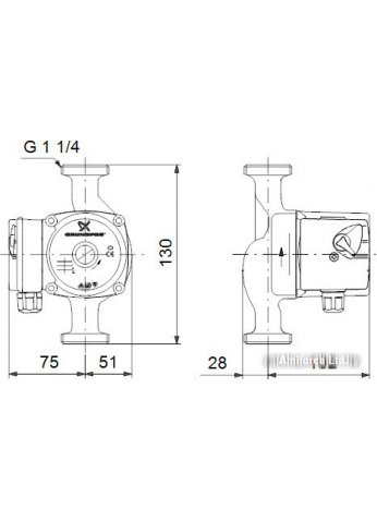 Насос Grundfos UPS 20-60 130