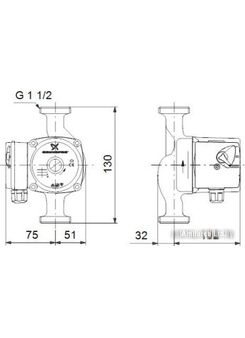 Насос Grundfos UPS 25-40 130