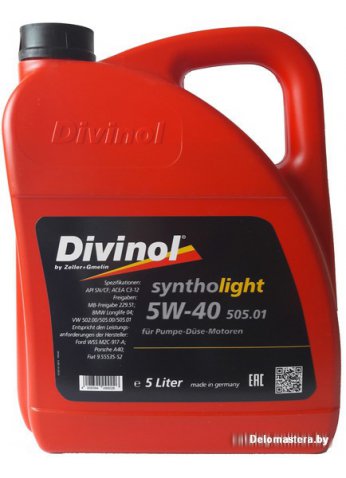 Моторное масло Divinol Syntholight 505.01 SAE 5W-40 5л