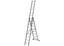 Лестница-стремянка Новая высота алюминиевая трёхсекционная 3x9 (1230309)