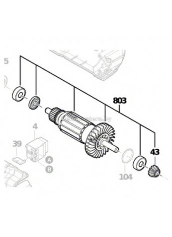 Якорь ротор (оригинал) Bosch (2609005827)