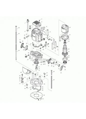 Pотор в сбope 240V к RP1800 Makita (MKT-517799-5)