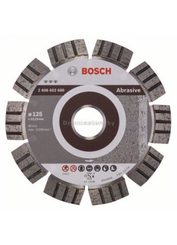 Алмазный диск по абразивным материалам Bosch Best for Abrasive125-22,23 (2608602680)