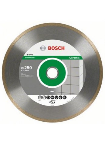 Алмазный отрезной круг Standard for Ceramic Bosch 230х25,4мм керамика Professional (2608602538)