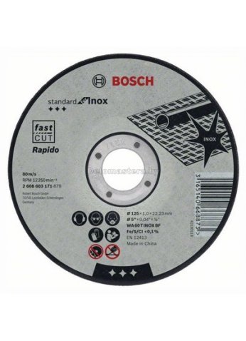 Круг отрезной SfI 125-1.0-22.23 Bosch (2608603171)