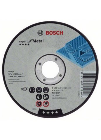 Отрезной круг, прямой, Expert for Metal Bosch Professional 180х3,0х22мм д/мет (2608600321)