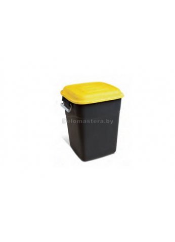 Контейнер для мусора пластик. 50л (жёлт. крышка) (TAYG) (TG-412011)